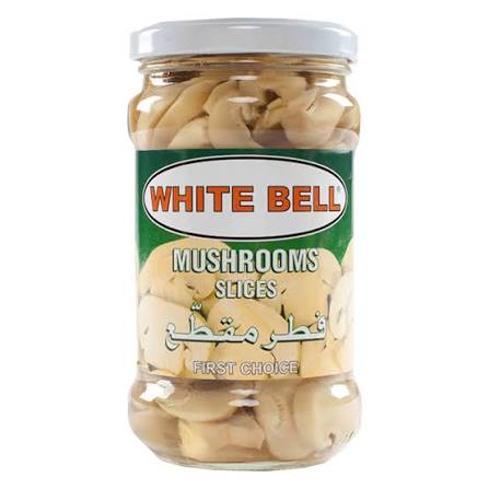 White Bell Mushrooms Slices